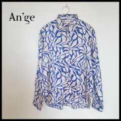 An'ge 長袖シャツ S ブルーゴールド