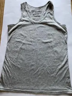 グレー タンクトップ メッセージ入り