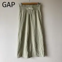 GAP マキシスウェットスカート ロング　ロゴ刺繍　カジュアル　小さいサイズ