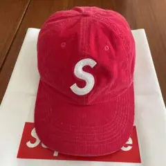 SUPREME コーデュロイキャップ 赤