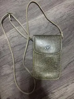 美品❣️スマホ　ショルダーバッグ　ゴールド