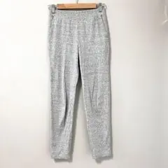 ◉UNIQLO　ウルトラストレッチパンツ　グレー　リブ　部屋着　S　レディース