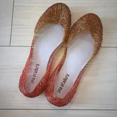 Una atadura ビーチサンダル オレンジゴールド
