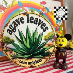 ブリキ看板　アガベ⑧ アメリカン雑貨　多肉植物　ドライガーデン　ガレージ