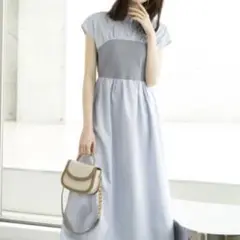 ミッシュマッシュ　ビスチェワンピース　ブルー　S