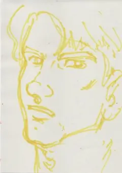 男ラフ画　A6サイズ　カラーマーカー　No.13