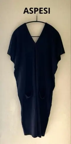 ASPESI アスペジ　ワンピース　コットン　ネイビー