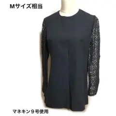 【美品】 ブラックフォマール　ブラウストップス　 レース袖　Mサイズ相当