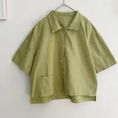 ワイドスリーブオーバーサイズシャツ　ピスタチオ