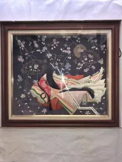 平安歌ごよみ　　夜桜　　押絵