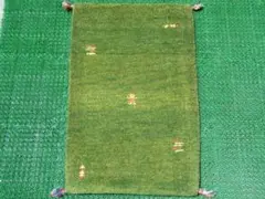 80×51cm　ギャッベ　ペルシャ絨毯　手織り