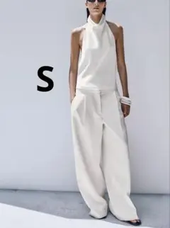ZARA ザラ サテン地ホルターネックトップス 新品、未使用