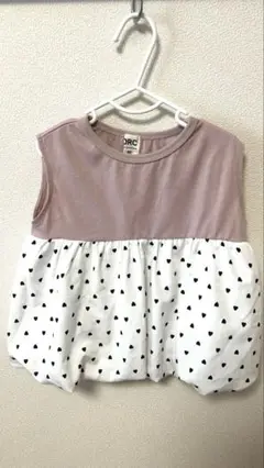 【branshes】 ハート柄 ノースリーブタンクトップ 90サイズ