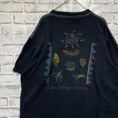 USA製90sヴィンテージTシャツ！シングルステッチ　ブラック半袖古着XL77