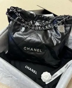 CHANEL 黒 ナイロン ショルダーバッグ