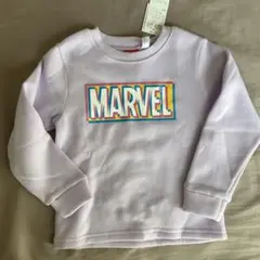 【新品タグ付き】　MARVELロゴ　裏起毛トレーナー　120cm