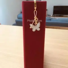 1/2 春よ来い♪　「パピヨン」ブックマーカー　しおり　蝶　ちょう　アゲハ　キー