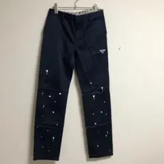 x-girl ネイビー ストレートデニム 星柄