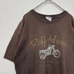 アメリカ古着　tシャツ プリント　バイク　フェード　L 2428