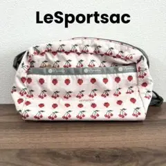 レスポートサック イチゴ さくらんぼ柄 フルーツステッチ ショルダーバッグ