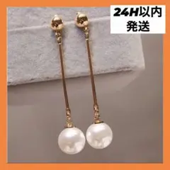 一粒パール ゴールド ピアス レディース シンプルシルバー