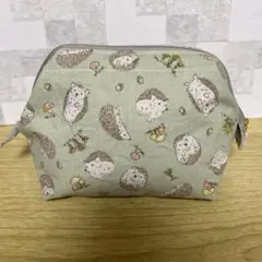 ハリネズミ柄ワイヤーポーチ