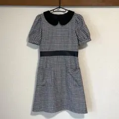 JILLSTUART 千鳥格子柄 半袖 ミニワンピース Sサイズ