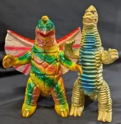 レッドキング＆ドラコ羽付（ブルマァク復刻）ソフビフィギュア２体セット レッドキング＆ドラコ羽付（ブルマァク復刻）ソフビフィギュア2