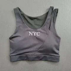 NYCロゴプリントアシンメトリーブラ Mサイズ