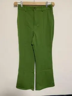 GU ジーユー レディース パンツ カットソーカラー フレア スラックス L