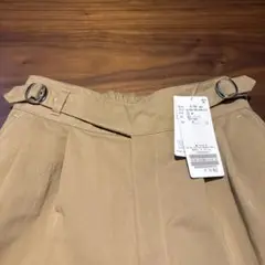 ベージュ ワイドパンツ ツイングルカパンツ