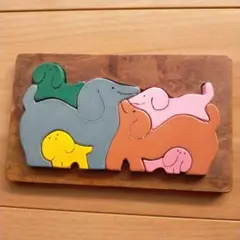 ハンドメイド　木製パズル 幼児向け