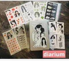 diarium ディアリウム韓国限定 貯金チャレンジ ステッカー シルバー缶