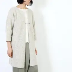 【美品】evameva エヴァムエヴァ シルク ウール ローブ