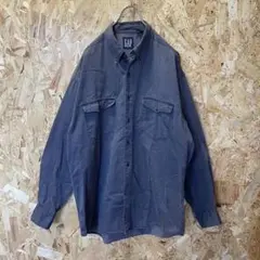 希少　90s OLD GAP オールドギャップ　フェード感　デニムシャツ　L