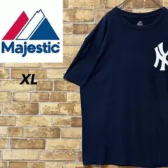 マジェスティック　ニューヨークヤンキース　マントル　Tシャツ　7　ネイビー　XL