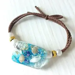 【海イメージ】レジンのヘアゴム（海25114）