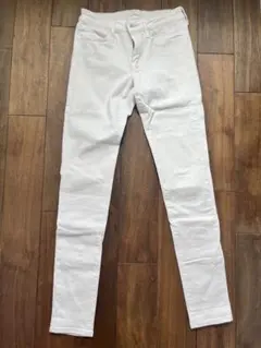 UNIQLO ホワイト ストレートデニム 25