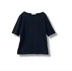 ドゥクラッセ　クルーネックTシャツ　ブラック　M 半袖　２重仕立て　無地　春夏
