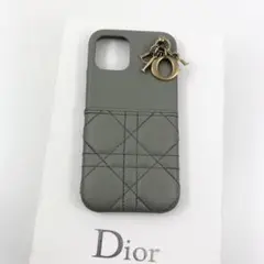 美品 Dior ディオール iPhone12pro ケース グレー