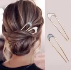 【2本セット】シンプル ヘアセット ヘアピン 浴衣 髪飾り かんざし