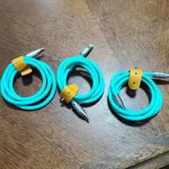 Type-C 充電ケーブル 100cm　CtoC 充電ケーブル ブルー 3本