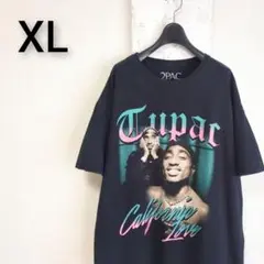古着　ツーパック　2PAC　Tシャツ　ブラック　ラップ　ヒップホップ　XL