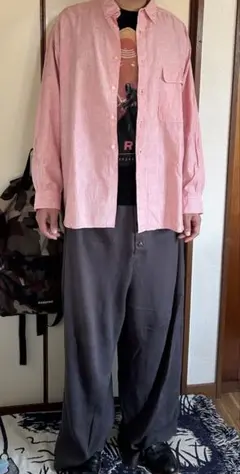 赤ストライプシャツ　used vintage