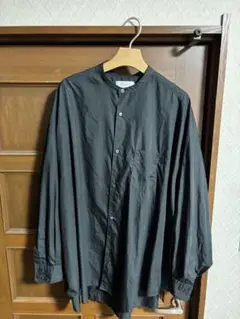 Broad L/S Oversized Band Collar Shirt
