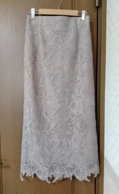 MERCURYDUO　リーフケミカルレースタイトスカート　ブラウン　Mサイズ