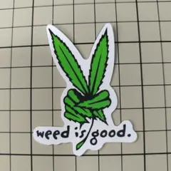 weed is good. ステッカー No.М003
