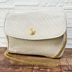 セリーヌ チェーン ショルダー バッグ ポシェット フラップ 式 レザー