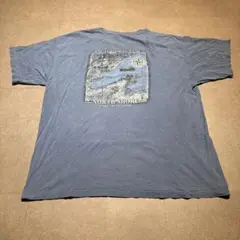 Minnesota ミネソタ　半袖　tシャツ　青　ブルー　地図　バックプリント