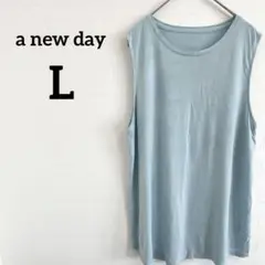 a new day 【L】ノースリーブチュニック ライトブルー
